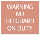 North Carolina No Lifeguard Sign for Wading Pools