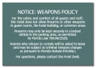 'Notice: Weapons Policy' Sign - FL Compliant - Celtec Version