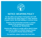 'Notice: Weapons Policy' Sign w/Symbol - FL Compliant - Celtec Version