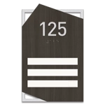 Office Number Sign - 3 Slot