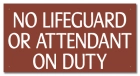 Oklahoma No Lifeguard Sign