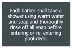Ontario Canada Shower Rules Sign