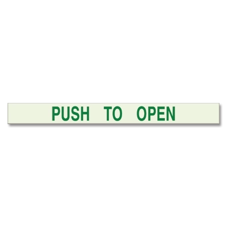 "Push To Open" Door Sign - LaserGlow