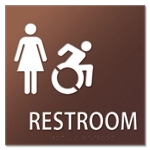 Restroom Sign w/Female & Dynamic ISA Symbols