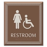 Restroom Sign w/ Female & ISA Symbols