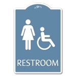 Restroom Sign w/ Female & ISA Symbols
