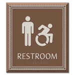Restroom Sign w/Male & Dynamic ISA Symbols