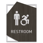 Restroom Sign w/Male & Dynamic ISA Symbols