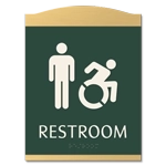 Restroom Sign w/Male & Dynamic ISA Symbols