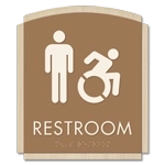 Restroom Sign w/Male & Dynamic ISA Symbols