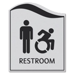 Restroom Sign w/Male & Dynamic ISA Symbols