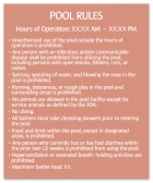 Rhode Island Pool Rules Sign