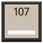 Room Number Sign - 1 slot