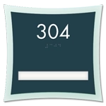 Room Number Sign - 1 slot