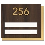 Room Number Sign - 2 slot