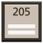 Room Number Sign - 2 slot