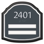 Room Number Sign - 2 slot