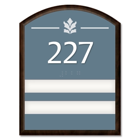 Room Number Sign - 2 slot