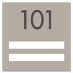 Room Number Sign - 2 slot