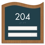 Room Number Sign - 2 slot