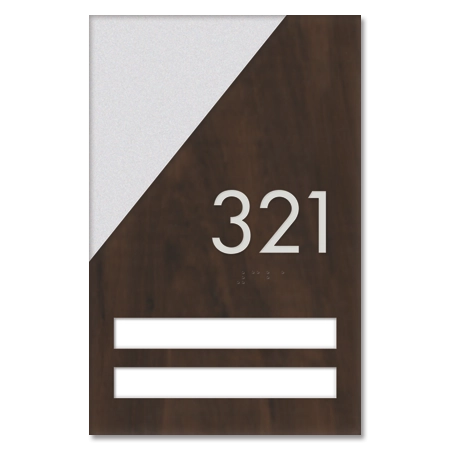 Room Number Sign - 2 slot
