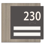 Room Number Sign - 2 slot