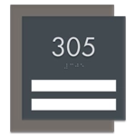 Room Number Sign - 2 slot