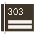 Room Number Sign - 2 slot