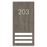 Room Number Sign - 3 slot