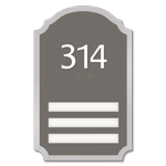 Room Number Sign - 3 slot