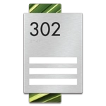 Room Number Sign - 3 slot