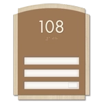 Room Number Sign - 3 slot