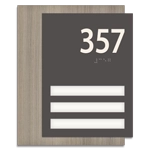 Room Number Sign - 3 slot