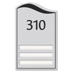 Room Number Sign - 3 slot