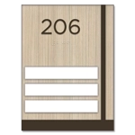 Room Number Sign - 3 slot