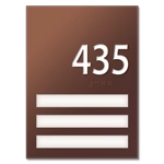 Room Number Sign - 3 slot