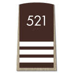 Room Number Sign - 3 slot
