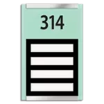 Room Number Sign - 4 slot