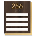 Room Number Sign - 4 slot