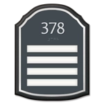 Room Number Sign - 4 slot