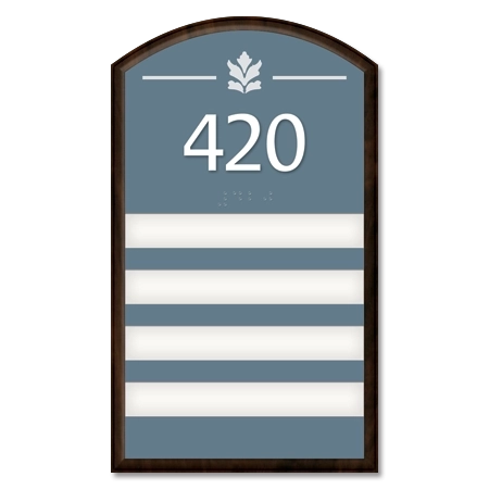 Room Number Sign - 4 slot