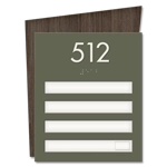 Room Number Sign - 4 slot