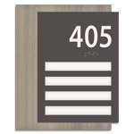 Room Number Sign - 4 slot