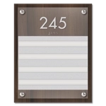 Room Number Sign - 4 slot