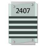 Room Number Sign - 4 slot