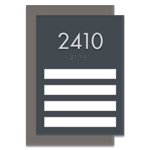 Room Number Sign - 4 slot
