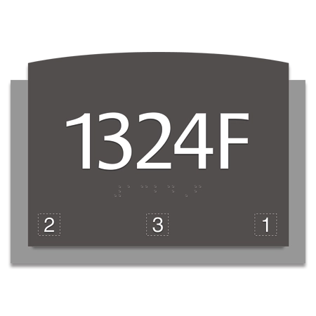 Room Number Sign w/Symbols