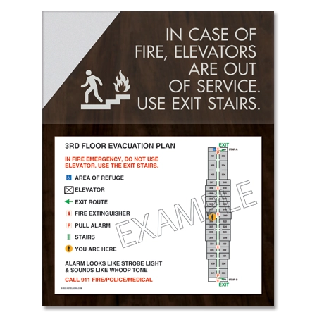 Standard Elevator Evacuation Plans - CA Compliant