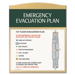 Standard Entrance Evacuation Plans - CA Compliant