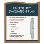 Standard Entrance Evacuation Plans - CA Compliant